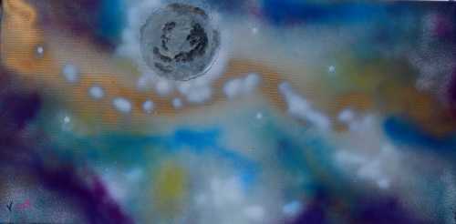 Ascension Céleste de la lune Vgas artiste toulousaine franaise 